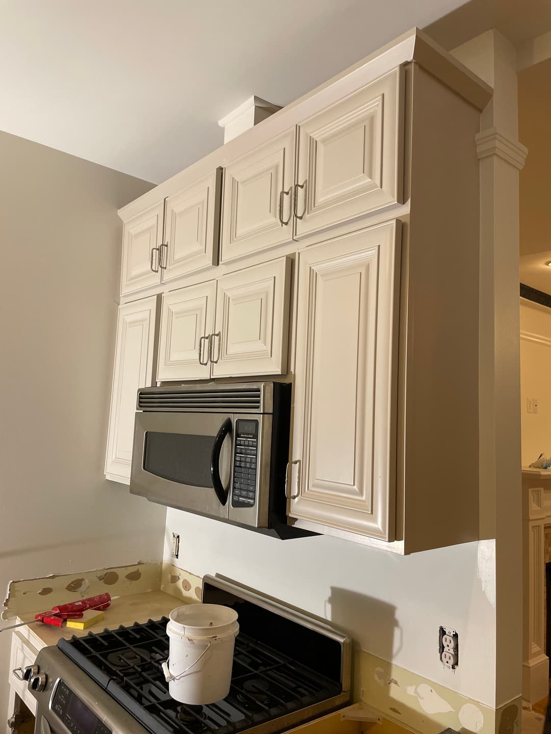 picture of recently painted cabinets
